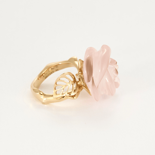 Bague 46 Dior  "Pré Catelan", Dior en or rose, quartz rose, diamant. Victoire de Castellane 58 Facettes DDV22149-3