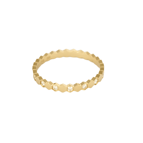 Bague 56 CHAUMET - Bee my love - Alliance en or jaune et diamants 58 Facettes DV22963-2-56-3