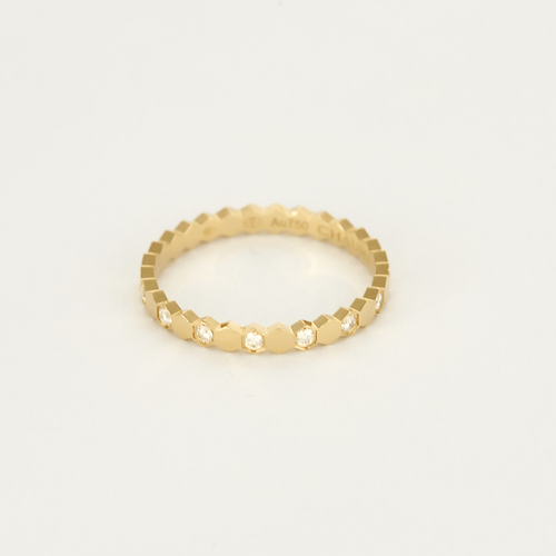 Bague 56 CHAUMET - Bee my love - Alliance en or jaune et diamants 58 Facettes DV22963-2-56-3