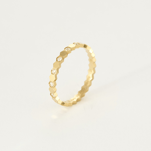 Bague 56 CHAUMET - Bee my love - Alliance en or jaune et diamants 58 Facettes DV22963-2-56-3