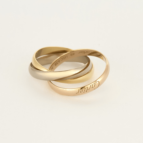 Bague 49 Cartier Bague Trinity PM en trois ors 58 Facettes DV22522-1