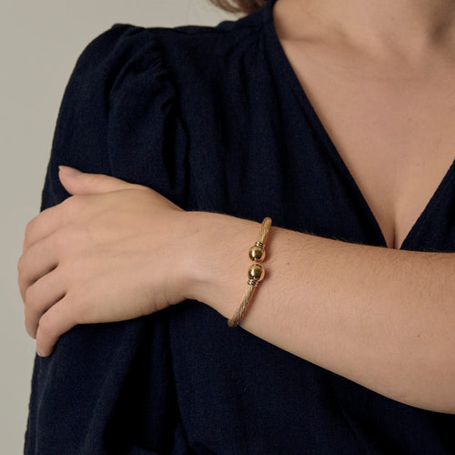 Bracelet Bracelet torque or jaune 58 Facettes DV11394-5