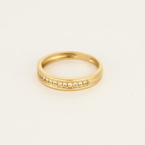 Bague 52 Fine Bague jonc or jaune et diamants 58 Facettes DV9390-14