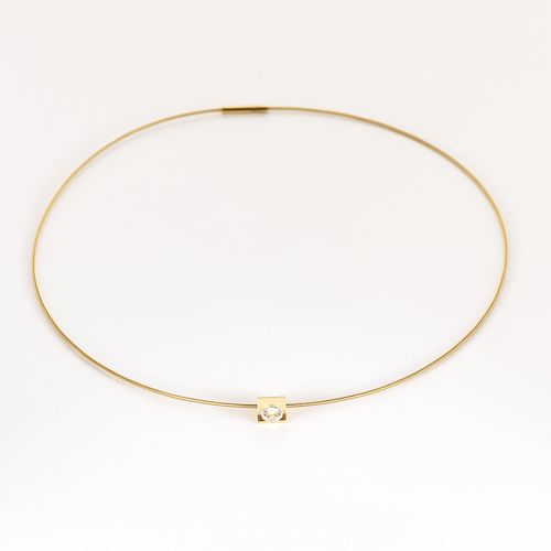 Collier NIESSING - Collier cable et pendentif en or jaune et diamant 58 Facettes DV22677-2