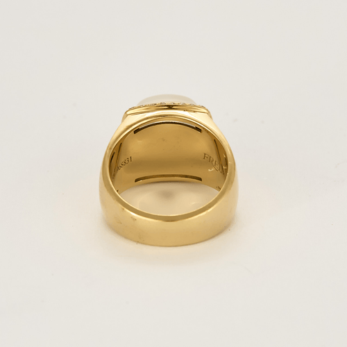 Bague 50 FRED - Pain de sucre - Bague en or jaune quartz milky et diamants. Petit Modèle. 58 Facettes DV23316-1-50-2