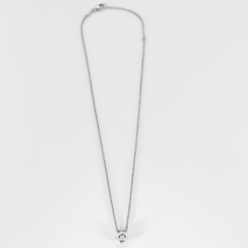 Collier Collier en or gris et diamant 0.20 carat 58 Facettes DV23195-4