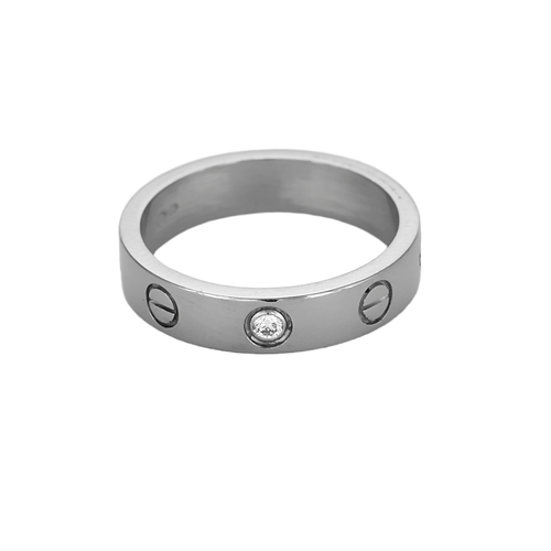 Bague 50 CARTIER - LOVE - Bague Alliance Or Gris et Diamant 58 Facettes DV22795-1