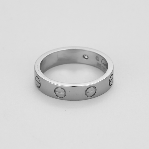 Bague 50 CARTIER - LOVE - Bague Alliance Or Gris et Diamant 58 Facettes DV22795-1