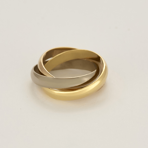 Bague 53 Cartier - Trinity Classique - Bague trois anneaux en or de trois couleurs 58 Facettes DV22624-2