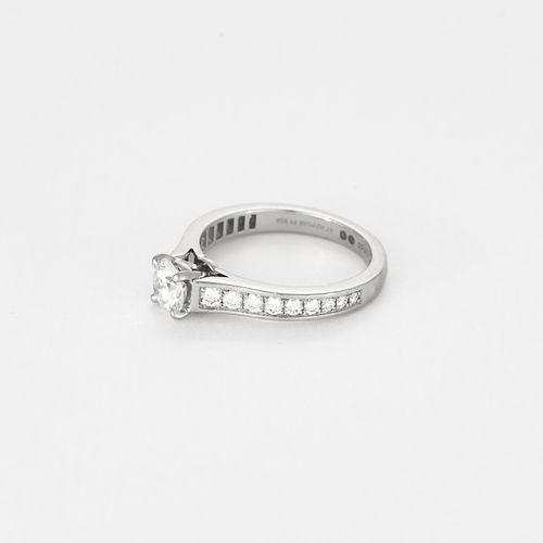 Bague 47 Cartier - "Solitaire 1895" - Bague platine et diamants. 58 Facettes DV20232-1