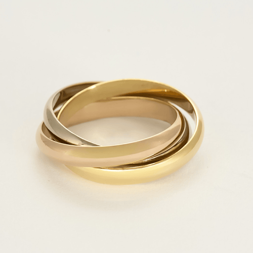 Bague 59 Cartier Trinity Bague en trois ors 58 Facettes DV21602-12
