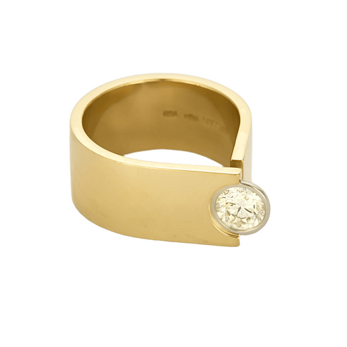 Bague 54 NIESSING - Bague solitaire or jaune et diamant 58 Facettes DV22677-1-54-3