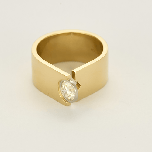 Bague 54 NIESSING - Bague solitaire or jaune et diamant 58 Facettes DV22677-1-54-3