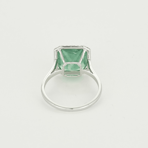 Bague 55 Bague en or gris émeraude et diamants 58 Facettes DV11451-15