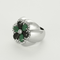 Bague 56 Importante Bague floral or gris, saphirs, émeraudes et diamants 58 Facettes DV22972-5-56-3