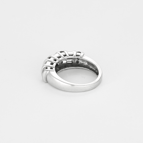 Bague 54 Bague jonc en or gris et diamants 58 Facettes DV22972-10-54-24