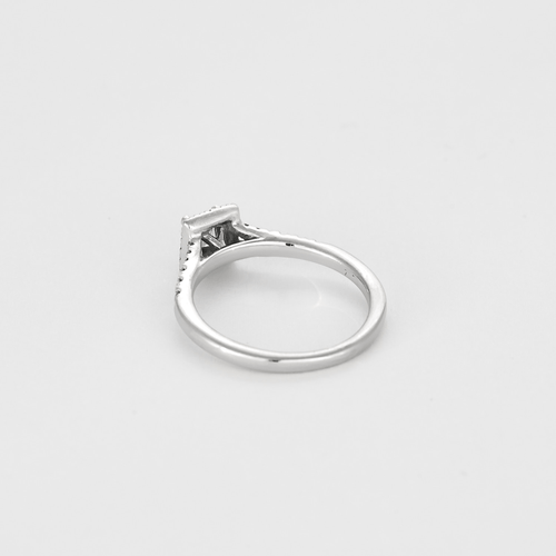 Bague 49 Bague solitaire en or gris et diamants 58 Facettes DV23058-1-49-2