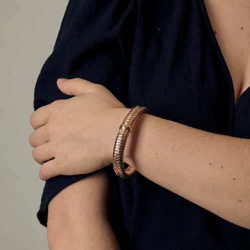Bracelet ROBERTO COIN - Bracelet souple en or rose et rubis de synthèse 58 Facettes DV22972-16