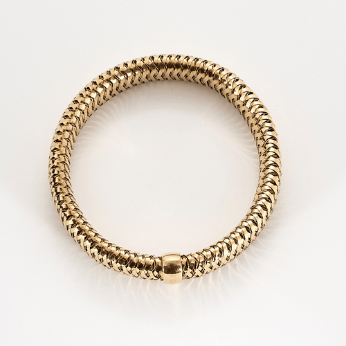Bracelet ROBERTO COIN - Bracelet souple en or rose et rubis de synthèse 58 Facettes DV22972-16