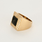 Bague 54 Bague chevalière en or rose, pierre noire et diamants 58 Facettes DV22972-9-54-3