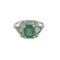 Bague 57 Bague en or gris, émeraude et diamants 58 Facettes DV22972-4-57-3