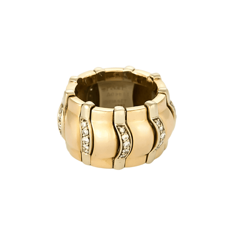 Bague 53 PIAGET - Bague bandeau en or deux tons et diamants 58 Facettes DV22972-8-53-2