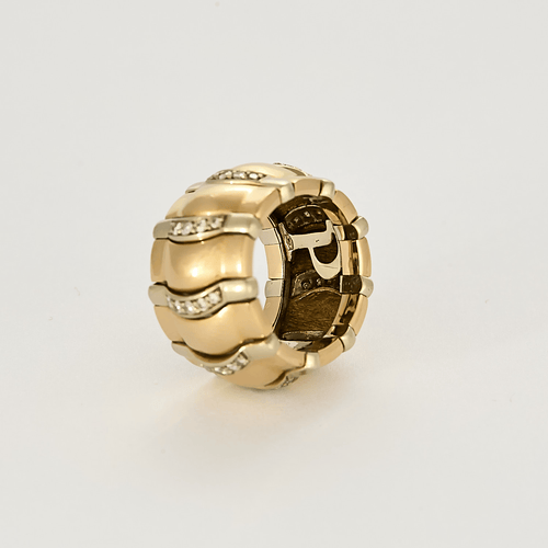 Bague 53 PIAGET - Bague bandeau en or deux tons et diamants 58 Facettes DV22972-8-53-2
