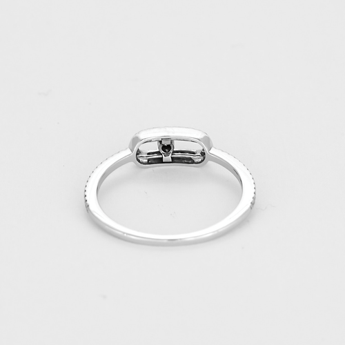 Bague 53 MESSIKA - Bague pavée Move Uno en or gris et diamants 58 Facettes DV17483-4