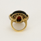 Bague 49 Bague cocktail en or jaune, corail et onyx 58 Facettes DV22972-1-49-2