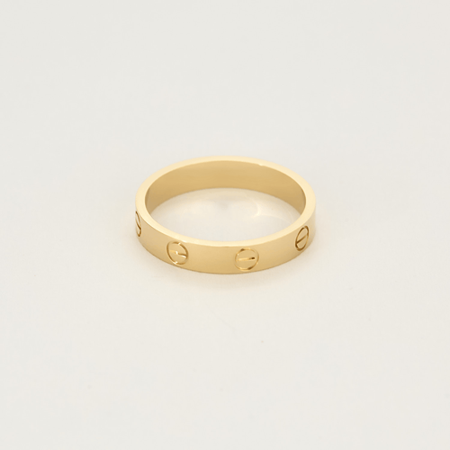 Bague 56 LOVE - Alliance en or jaune. Petit modèle. 58 Facettes DV23505-1-56-3