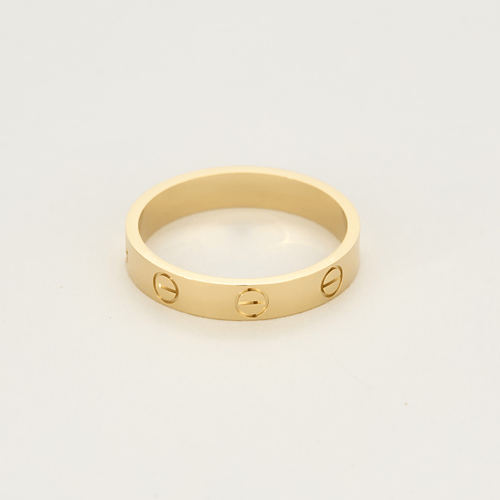 Bague 56 LOVE - Alliance en or jaune. Petit modèle. 58 Facettes DV23505-1-56-3