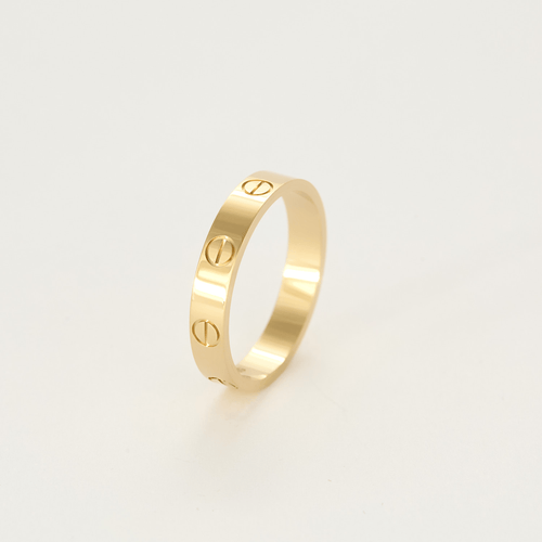Bague 56 LOVE - Alliance en or jaune. Petit modèle. 58 Facettes DV23505-1-56-3