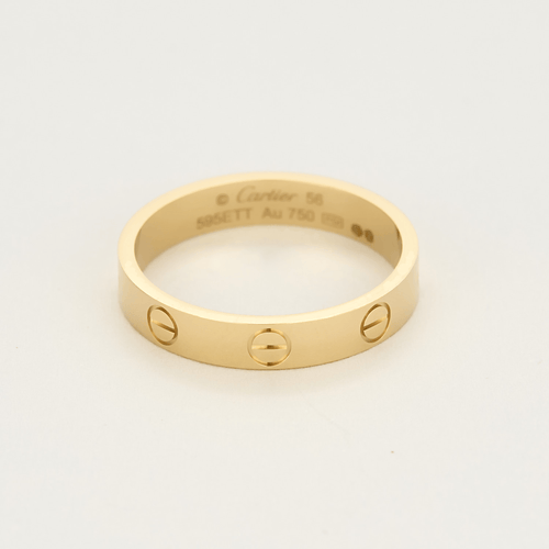Bague 56 LOVE - Alliance en or jaune. Petit modèle. 58 Facettes DV23505-1-56-3
