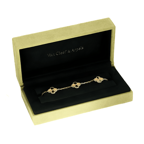 Bracelet Van Cleef & Arpels - Bracelet Vintage Alhambra 5 motifs en or jaune 58 Facettes DV4391-2