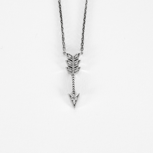 Collier STONE PARIS - Collier en or gris et or noirçi 58 Facettes DV23475-1