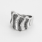 52 Bague moderniste en or gris diamants noirs et blancs 58 Facettes DDV23962-1-52-1