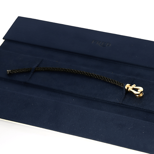 Bracelet FRED - Force 10 - Grand modèle - Bracelet en or rose et nylon noir 58 Facettes DV24433-1