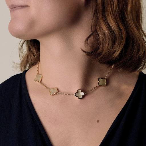 Collier Van Cleef & Arpels - Pure Alhambra - Collier en or jaune et nacre 58 Facettes DV23872-1