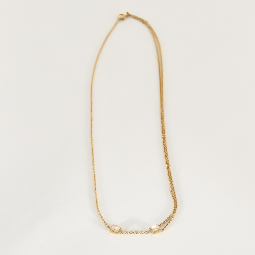 Collier Collier en or rose et diamants 58 Facettes DV5403-14