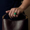 Bague 55 FRED - Pain de sucre - Bague en or jaune et diamants, cabochon de chrysoprase interchangeable 58 Facettes DV21289-3-DV0882-1