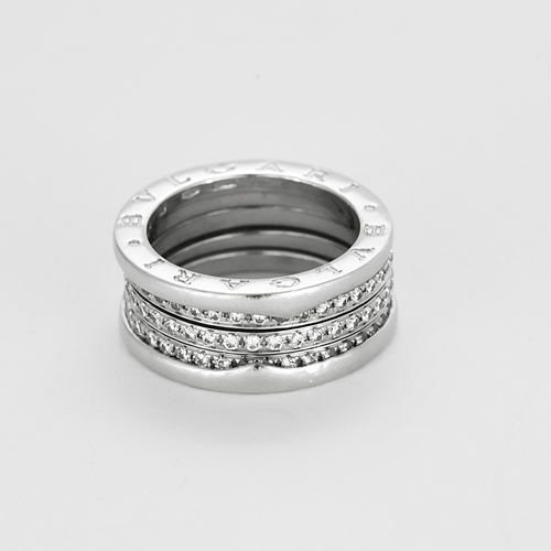Bague 54 BULGARI - Bague B zero or gris et diamants 58 Facettes DV23195-5-54-3