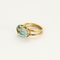Bague 45 Bague en or jaune et aigue marine facettée 58 Facettes DV23466-4-45-3
