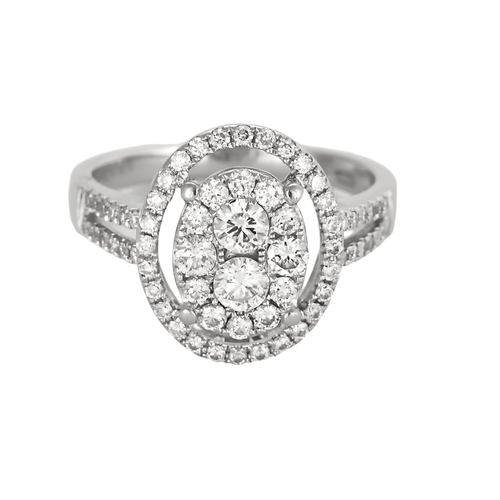 Bague 55 Bague en or gris et diamants, serti illusion 58 Facettes DV24448-2-DV0882-1