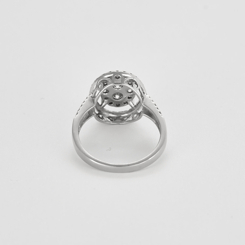 Bague 55 Bague en or gris et diamants, serti illusion 58 Facettes DV24448-2-DV0882-1