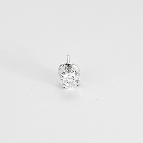 Boucles d'oreilles Cartier - Puces d'oreilles 1895 - or gris et diamants. 58 Facettes DV23634-5