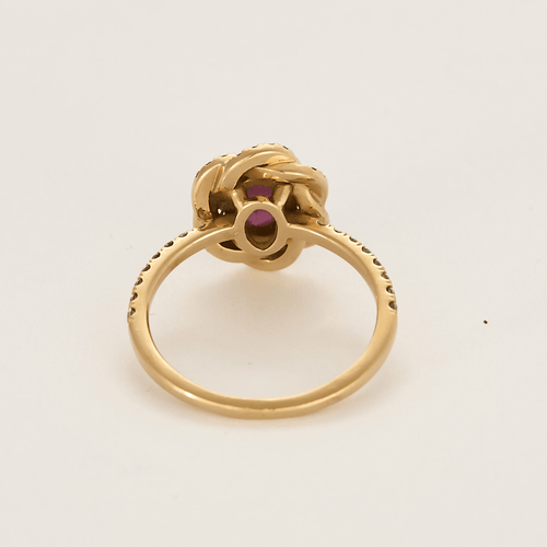 Bague 52 Valérie Danenberg - Blandine - Bague or rose, rubis et diamants 58 Facettes DV24431-1-52-1