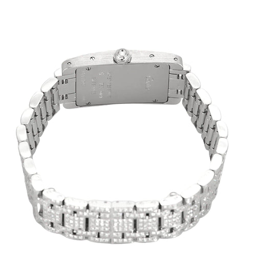 Montre Cartier - Tank Américaine - Montre en or blanc et diamants 58 Facettes DV25042-1