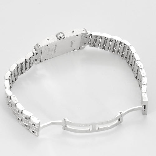 Cartier - Tank Américaine - Montre en or blanc et diamants 58 Facettes DV25042-1