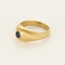 Bague 55 Bague chevalière en or jaune et saphir 58 Facettes DV24394-1