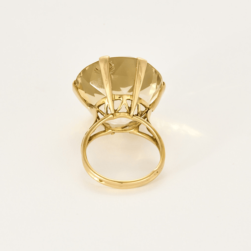 Bague 53 Bague coktail en or jaune et citrine 58 Facettes DV24426-3-53-2